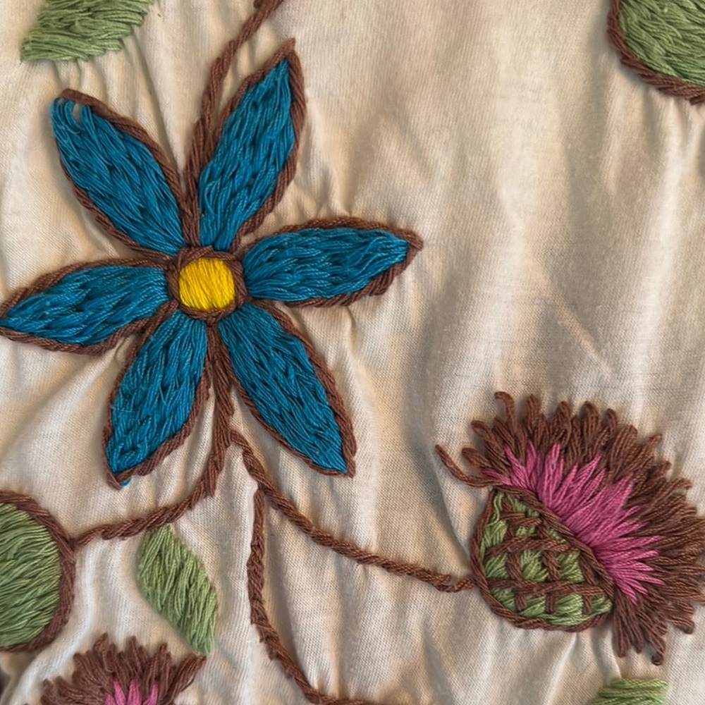 Joystick Cream Floral Embroidered Top - Picture 3 of 4